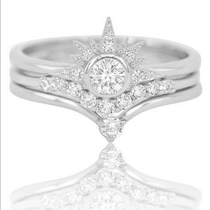 MELINDA MARIA Alexis CZ Stacking Rings - Size 7